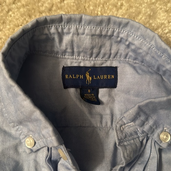 Ralph Lauren girls cotton oxford shirtdress size 8 - Picture 5 of 7